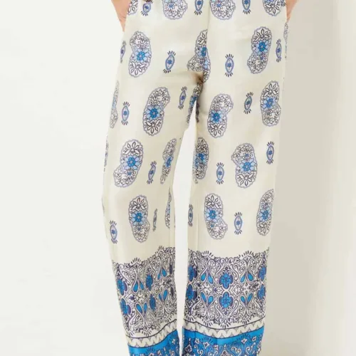 MIENA Straight cut printed pajama pants
