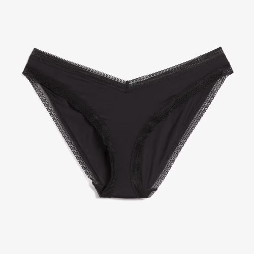 LOLIE V-Shaped Microfiber And Lace Briefs - ETAM - Lingerie - Panties