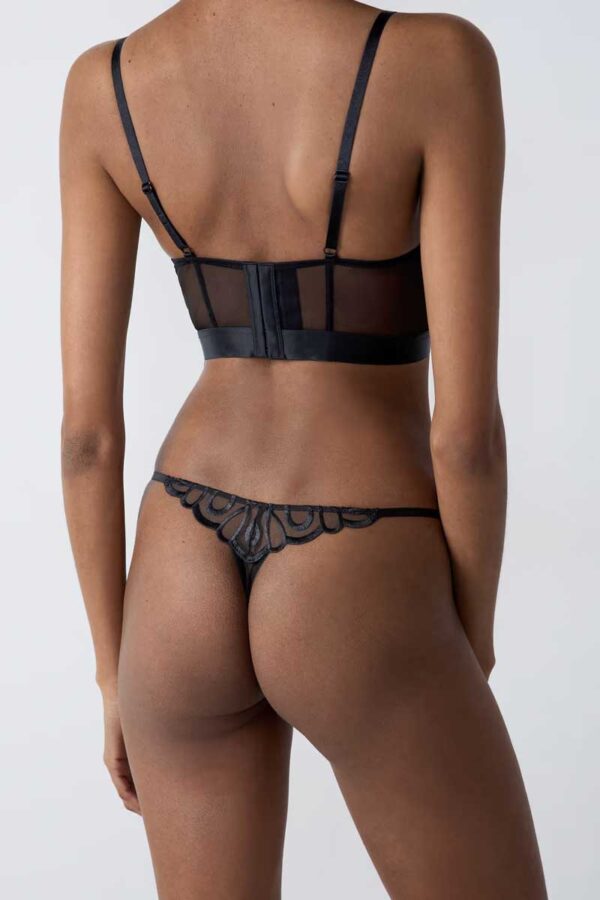 SUSPENSE Embroidered Tulle Thong - Image 3