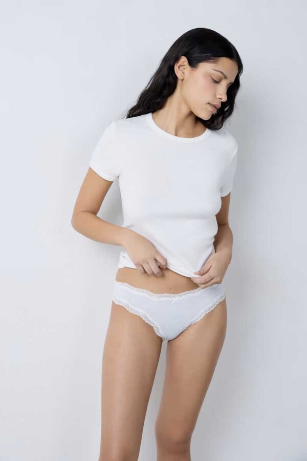 JIMMA 3-Pack of Cotton and Lace Briefs