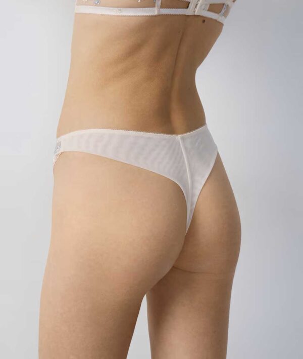 FLOWERS Embroidered Tulle Tanga - Image 2