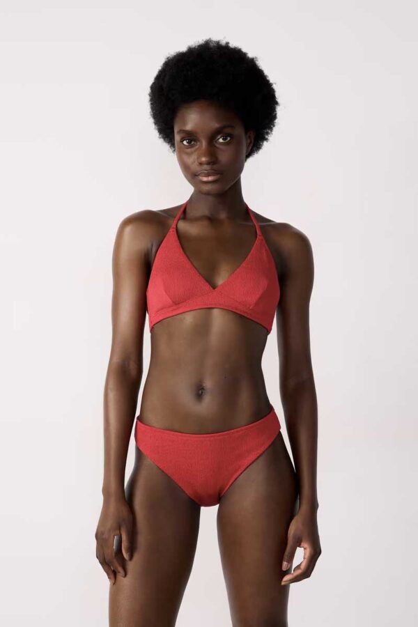 LUMINEUX Glittery Triangle Bikini Top - Image 2