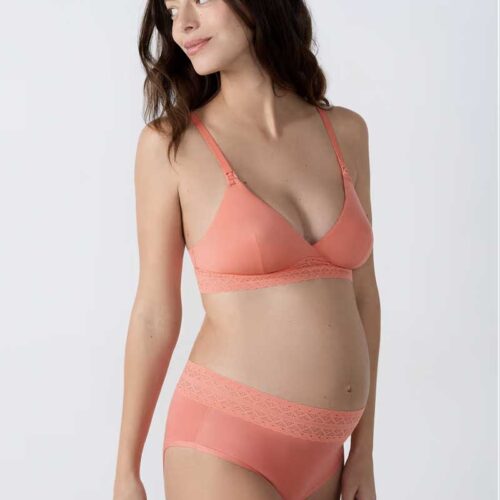 MUMMY BELLY Maternity Midi Brief With Lace Details