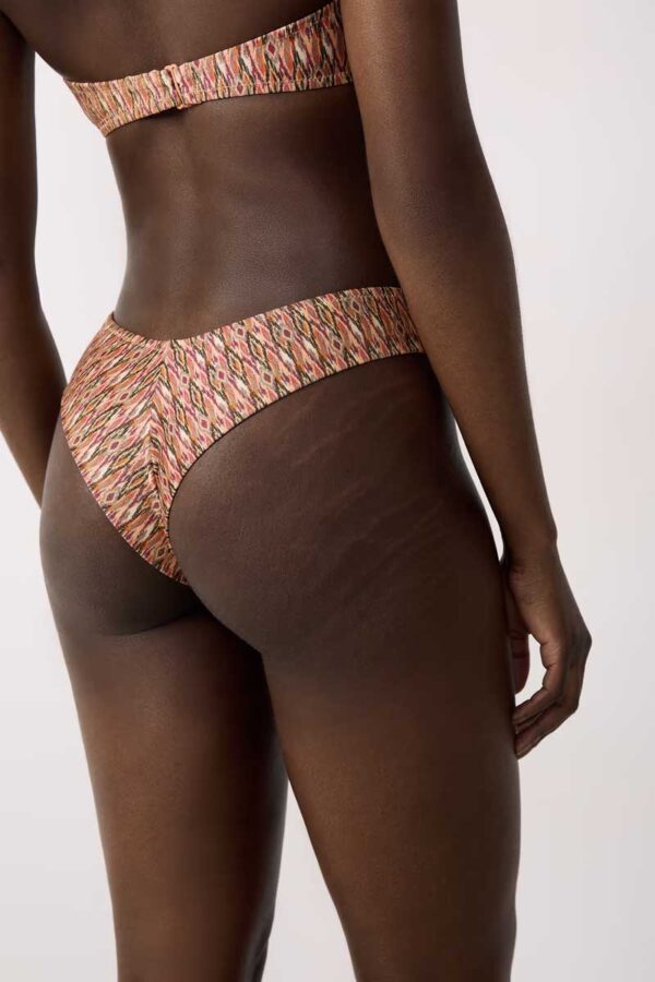 BRIGHT High leg Brazilian bikini bottom with pattern - Image 3