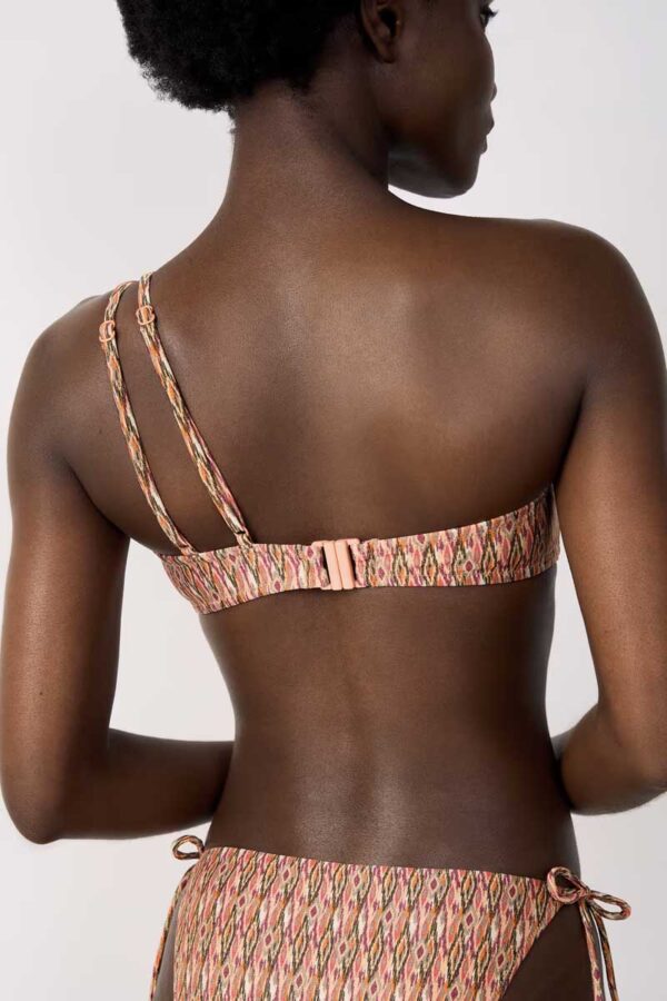 BRIGHT Asymmetrical patterned bikini top bralette - Image 3