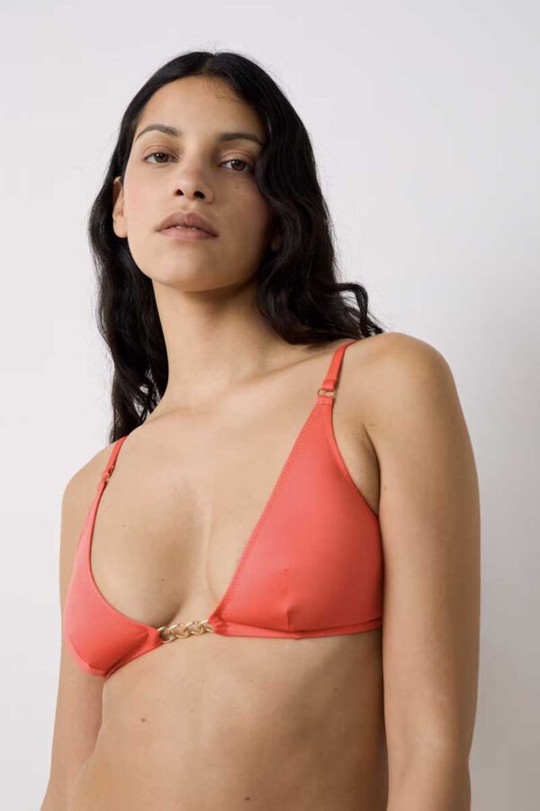 LINK Triangle bikini top with jewel detail