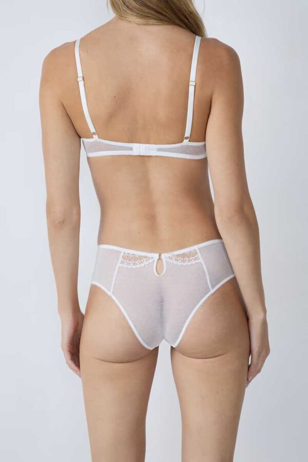 PROMISE Embroidered shorty with iridescent effect - Image 3