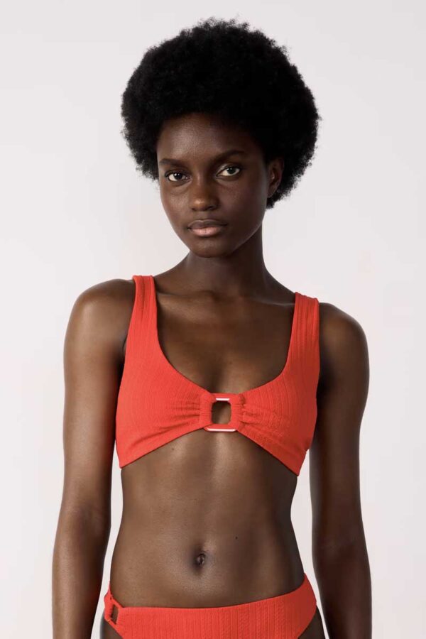ZAGARA Ring detail bikini top bra