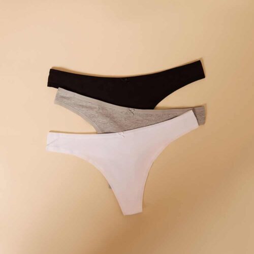 Pack Of 3 Cotton Thongs
