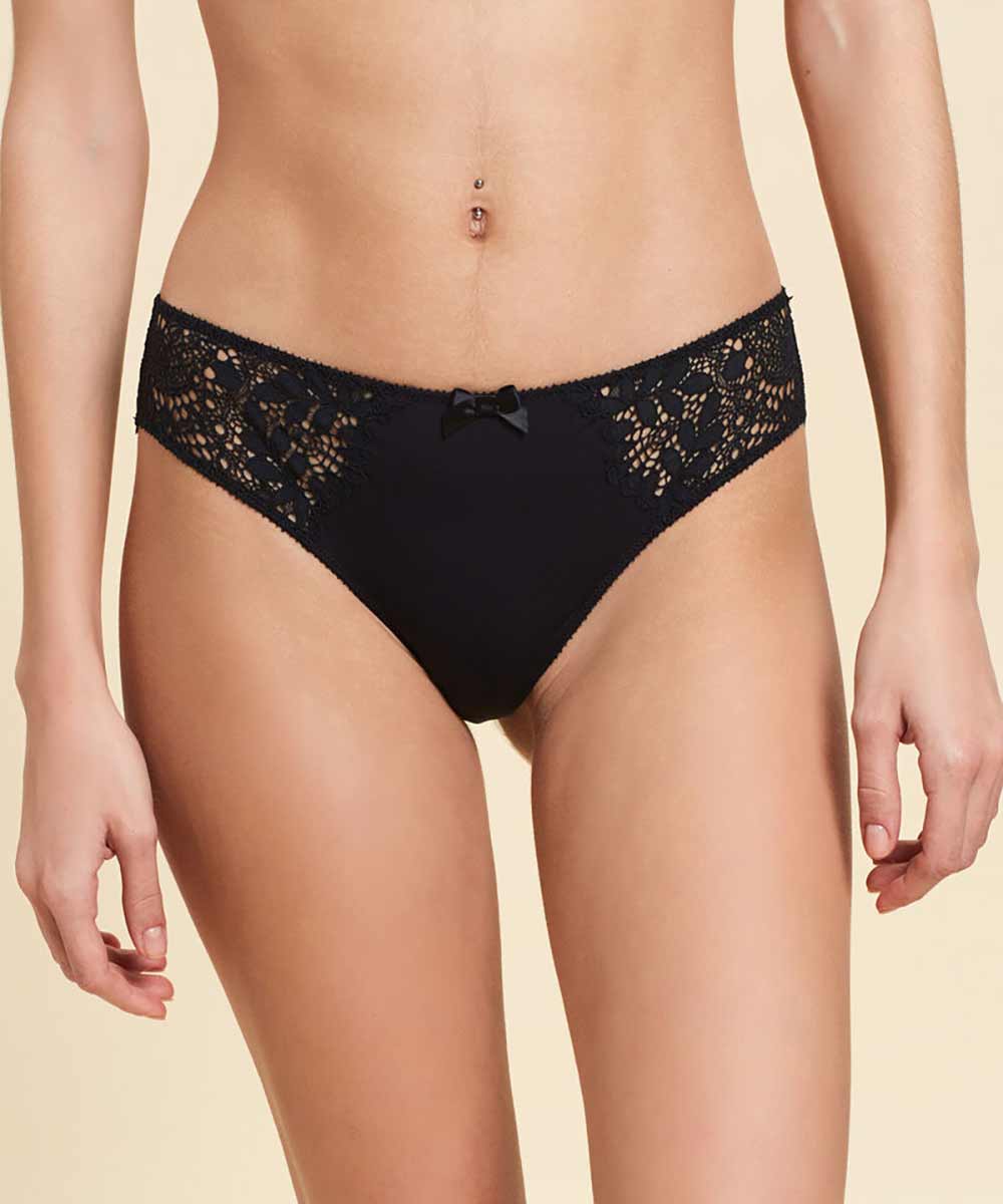 Microfiber And Lace Hipster - ETAM - Lingerie - Panties