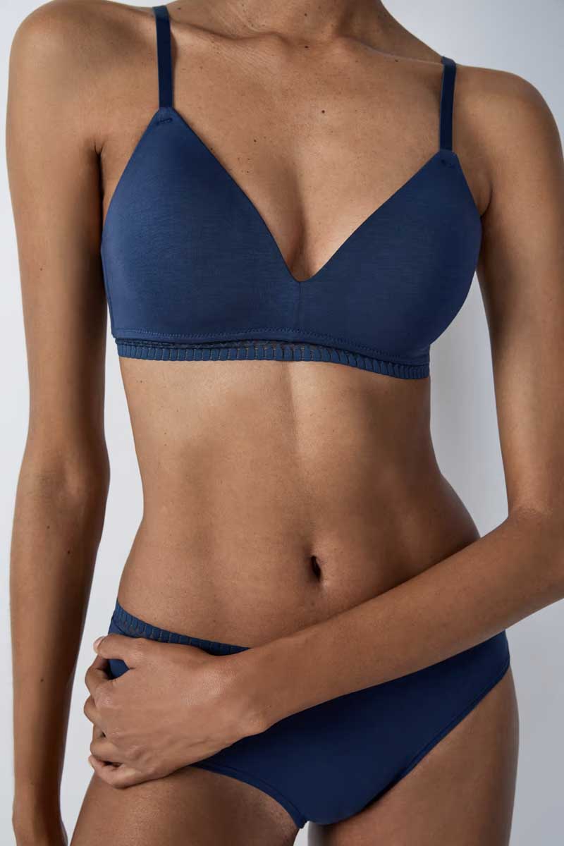 HAPPILY Wireless Bra with Lightly Lined Cups in Cotton - ETAM - Lingerie - Bra