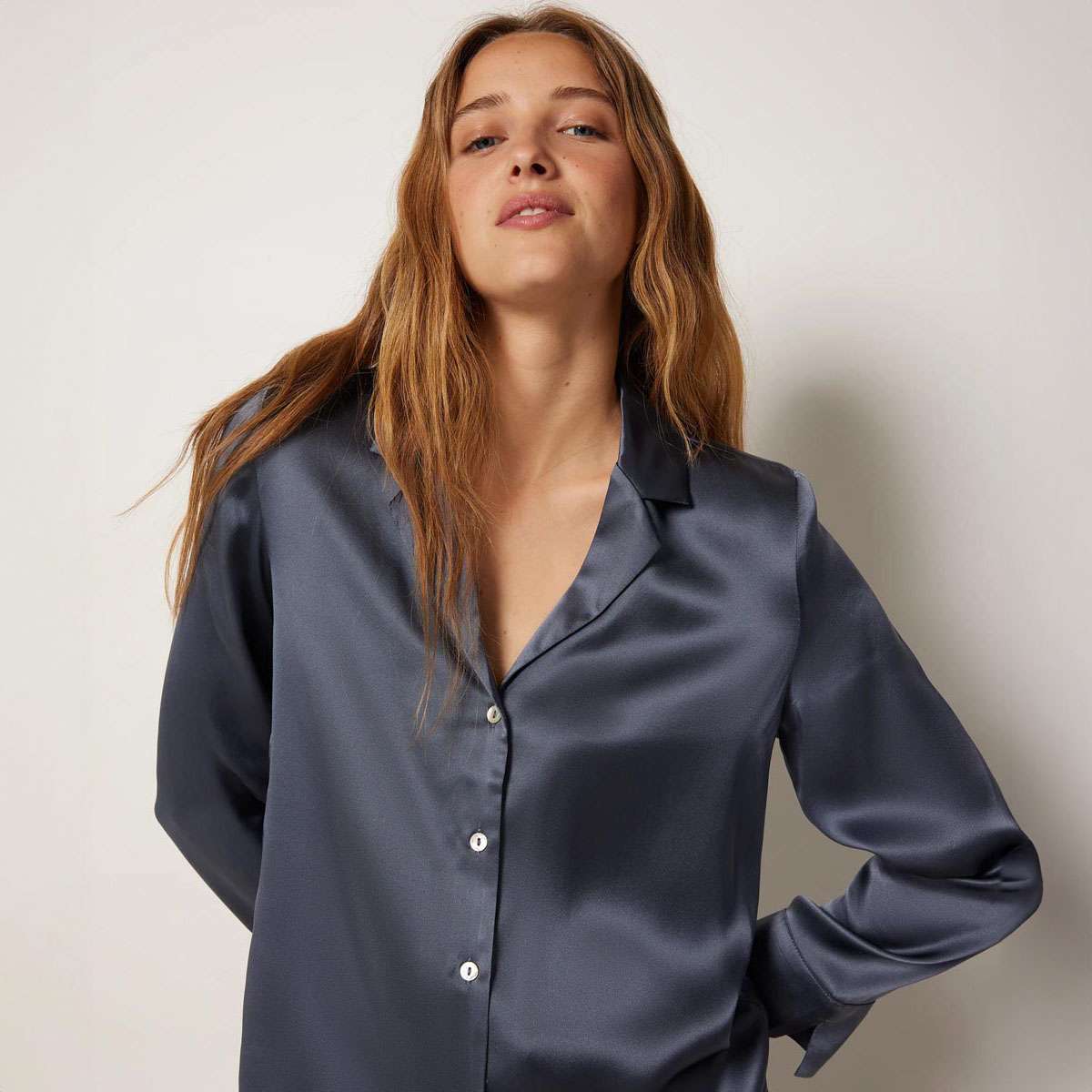 PEARLY Silk Sleep Shirt - ETAM - Nightwear - Pyjamas