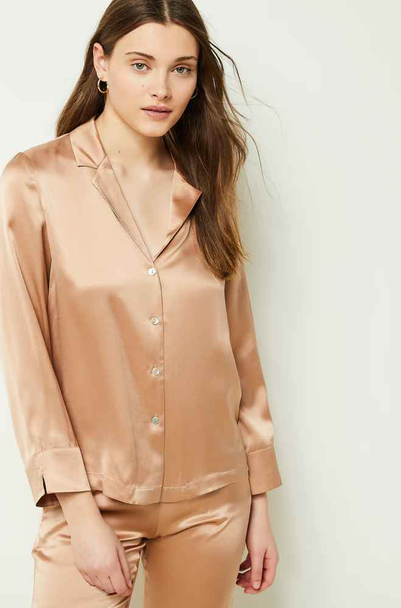 PEARLY Silk Pyjama ShirtË - ETAM - Nightwear - Pyjamas