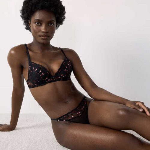 CONQUETE Embroidered Tulle Thong