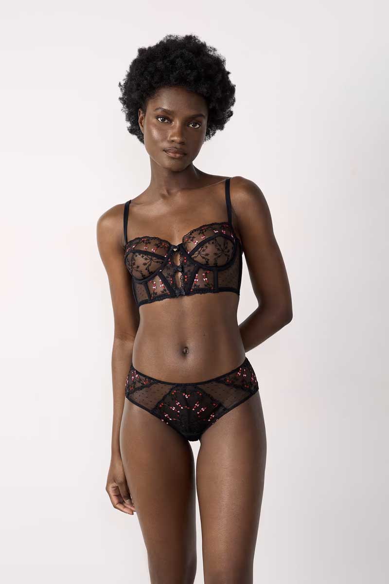 CONQUETE Embroidered Tulle Boyshorts - Image 2