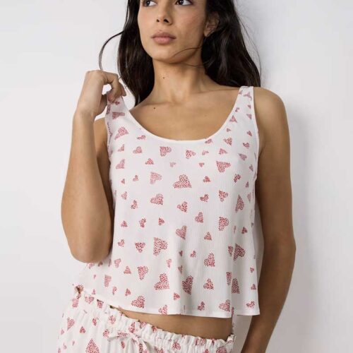 CARSON Heart Pattern Top
