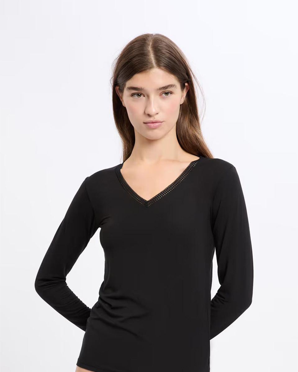 WARME UP LACE – T-SHIRT ML - ETAM - Nightwear - Pyjamas