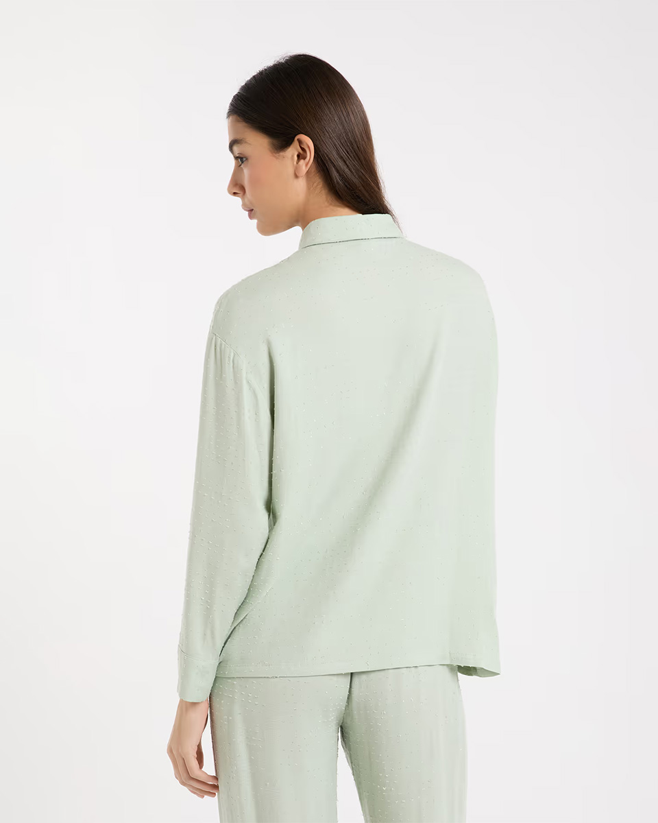 RYM - Satin long-sleeved pyjama shirt - Image 2